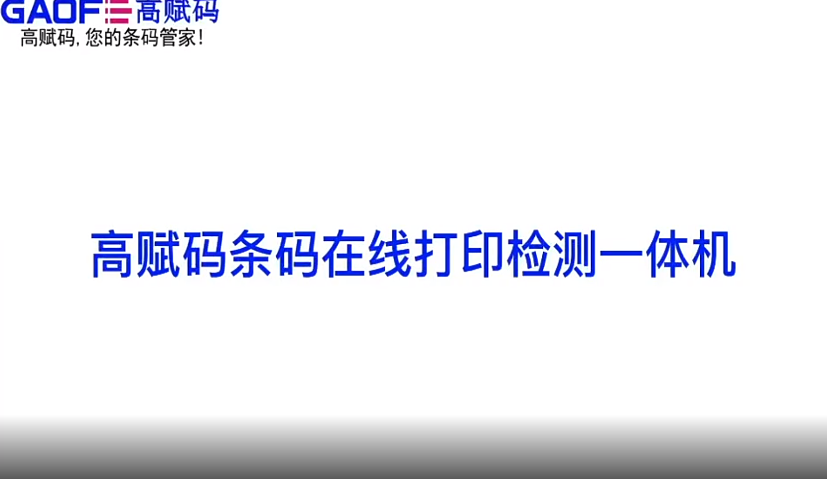 高賦碼 UDI在線打印檢測一體機